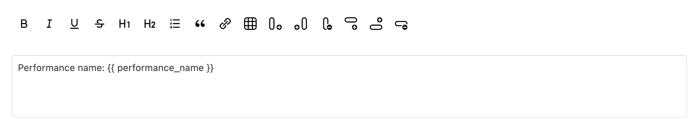 Simple template with variable
